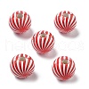 Printed Schima Wood European Beads WOOD-G023-15C-1