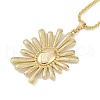 Rack Plating Brass Sun Pendant Necklaces NJEW-P317-07G-1