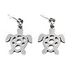 201 Stainless Steel Dangle Stud Earrings EJEW-T008-JN751-1