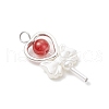 Baking Painted Imitation Jade Glass Pendants PALLOY-JF03870-4