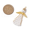 Glass Seed Beads Pendants PALLOY-MZ00380-02-2
