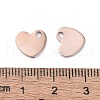 201 Stainless Steel Charms STAS-H191-01A-RG-3