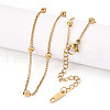 Ion Plating(IP) 304 Stainless Steel Satellite Chain Necklace for Men Women NJEW-E076-01G-1