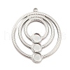 304 Stainless Steel Pendant Cabochon Settings STAS-P333-03P-1