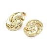 Shell Shape Brass Stud Earrings EJEW-Q811-18G-2
