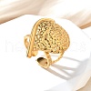 304 Stainless Steel Open Cuff Ring for Women RJEW-A053-06G-06-1