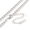 Crystal Rhinestone Heart Pendant Necklace NJEW-D296-06P-4