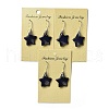 Natural Lapis Lazuli Star Dangle Earrings EJEW-I315-03P-13-3