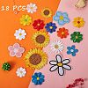 18Pcs 18 Style Computerized Embroidery Cloth Iron on/Sew on Patches DIY-SZ0006-58-5