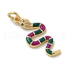 Brass Micro Pave Cubic Zirconia Pendants KK-H494-01G-04-2
