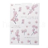 Flower Pattern Waterproof Self Adhesive Hot Stamping Stickers DIY-I063-12-3