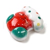 Christmas Theme Opaque Resin Cabochons RESI-B028-01F-2