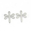 Trendy 201 Stainless Steel Dragonfly Pendants STAS-O031-C06-1