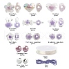 1 Bag 480Pcs Purple Transparent/Imitation Pearl Acrylic Beads DIY-LS0003-03-3