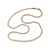 4MM 304 Stainless Steel Flower Herringbone Chain Necklaces for Women NJEW-B131-08RG-4