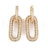 Rack Plating Brass Cubic Zirconia Earrings EJEW-S219-13G-1
