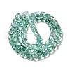 Electroplate Transparent Glass Beads Strand GLAA-G088-01A-2