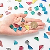 Mixed Shape with Glitter Powder Mosaic Tiles Glass Cabochons DIY-P045-06-4