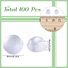 SUNNYCLUE 100Pcs Transparent Glass Cabochons GLAA-SC0001-96-2