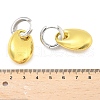 Oval Brass Hoop Earrings for Women EJEW-U057-06A-03GP-4