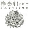 60pcs 15 Styles Tibetan Style Alloy Charms FIND-YW0005-01-1