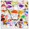 51Pcs Mushroom PVC Adhesive Waterproof Stickers Self-Adhesive Stickers PW-WG637B4-01-3