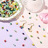 190Pcs 19 Colors Opaque Glass Pendants PALLOY-CJ00056-6