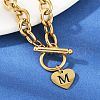 Golden 304 Stainless Steel Charm Bracelets NJEW-K284-01G-M-2