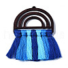 Polycotton(Polyester Cotton) Tassel Big Pendants FIND-T052-14G-1