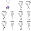   8Pcs 2 Style Sterling Silver Tube Bails STER-PH0002-20-1