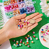 300Pcs 12 Colors Crackle Baking Painted Imitation Jade Glass Beads Set DGLA-TA0001-05-15