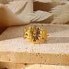 304 Stainless Steel Open Cuff Rings for Women RJEW-U060-01B-G-1