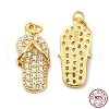 925 Sterling Silver Micro Pave Cubic Zirconia Shoe Pendants STER-I010-04G-3
