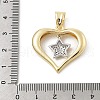 Brass Micro Pave Cubic Zirconia Pendants KK-U047-23G-01-3