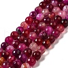 Natural Striped Agate/Banded Agate Beads Strands G-A246-8mm-13-2