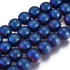 PVD Vacuum Plating Magnetic Synthetic Hematite Beads Strands G-I276-02C-6mm-3