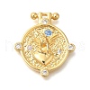 Brass Micro Pave Cubic Zirconia Pendants KK-H507-01G-1