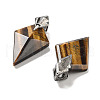 Natural Tiger Eye Pendants G-K338-10AS-05-2