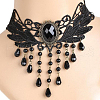 Gothic Style Resin Tassel Lace Chain Necklaces WG2E9D0-01-1