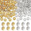 Unicraftale 200Pcs 2 Colors Brass Rhinestone Spacer Beads RB-UN0001-14-1