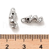 Brass Micro Pave Black Cubic Zirconia Charms KK-C054-25P-3