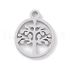 Non-Tarnish 304 Stainless Steel Charms STAS-K286-01D-P-1
