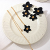 Flower Alloy Stud Earring & Pendant Necklaces Sets for Women WGBA4E6-03-2