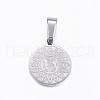 Non-Tarnish 304 Stainless Steel Pendants with 201 Stainless Steel Clasp STAS-H355-09P-1
