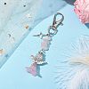 Angle Acrylic & Alloy Pendant Decorations HJEW-MZ00084-01-2