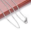 Tarnish Resistant 304 Stainless Steel Cable Chain Necklaces NJEW-P147-07P-3