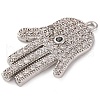 Rack Plating Brass Micro Pave Cubic Zirconia Pendants KK-Z070-10P-2