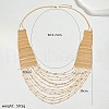 Elegant Brass Geometric Tassel Multi Layered Bib Necklaces for Women's Party Outfit GR3254-5
