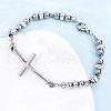 201 Stainless Steel Link Chain Bracelets BJEW-A032-02P-02-5