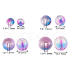 4 Styles Transparent Spray Painted Glass Beads GLAA-CJ0001-42-2